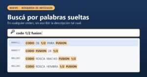 🔎 Buscá artículos por palabras sueltas, en cualquier orden