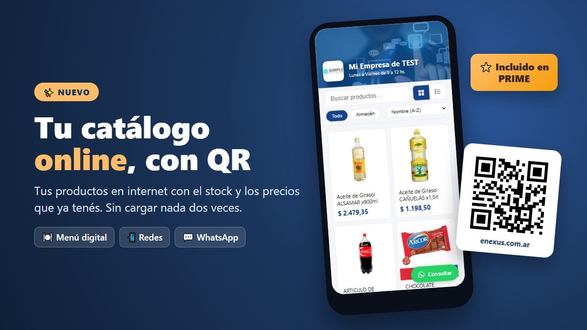 🛍️ Nuevo Catálogo Online: tus productos en internet, con QR 📲